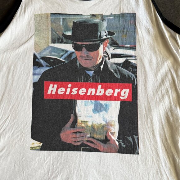 Breaking Bad Heisenberg Tank Top Mens L Black & White IML Cotton - Picture 3 of 5